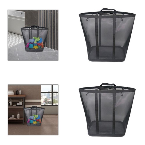 Mesh beach bag waundry hamper - mesh,